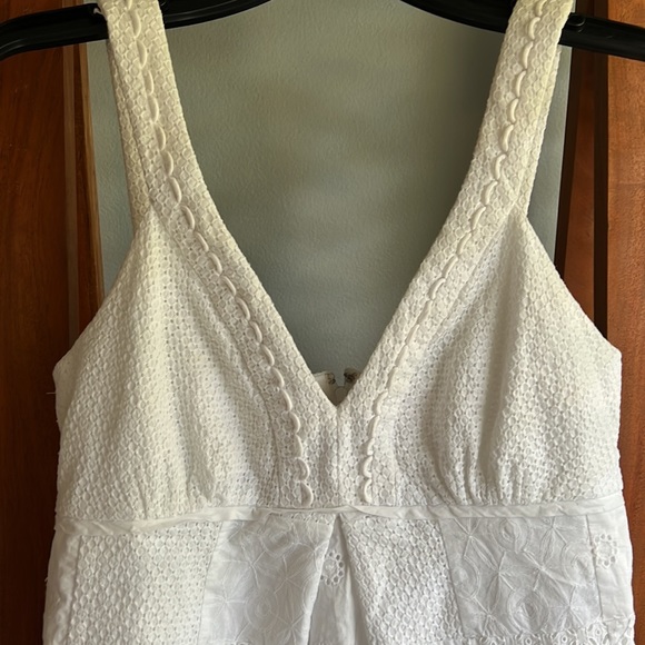 Lilly Pulitzer White Patchwork Eyelet Sleeveless Dress Sz 8 - Picture 4 of 13